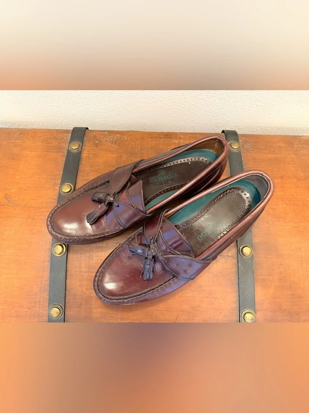 Sebago Men's Burgundy Leather Tassel Loafers